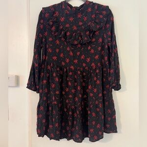 Zara Size M Ruffled Mini Dress (i108)